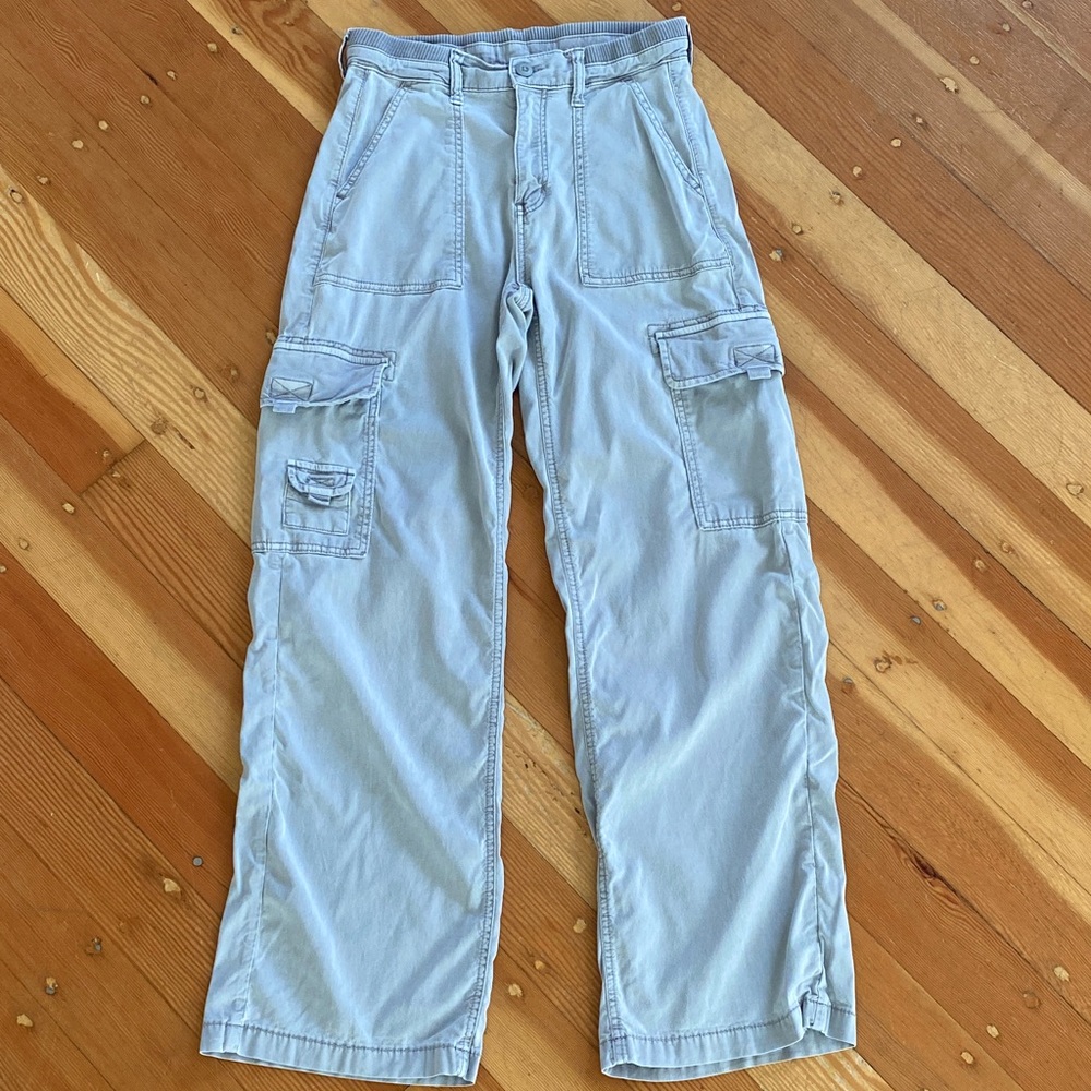 American Eagle Outfitters Light Gray Cargo Pants 00